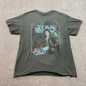 Star Wars Shirt Mens Large Han Solo Chewbacca Yoda‎ Boba Fett Graphic Tee